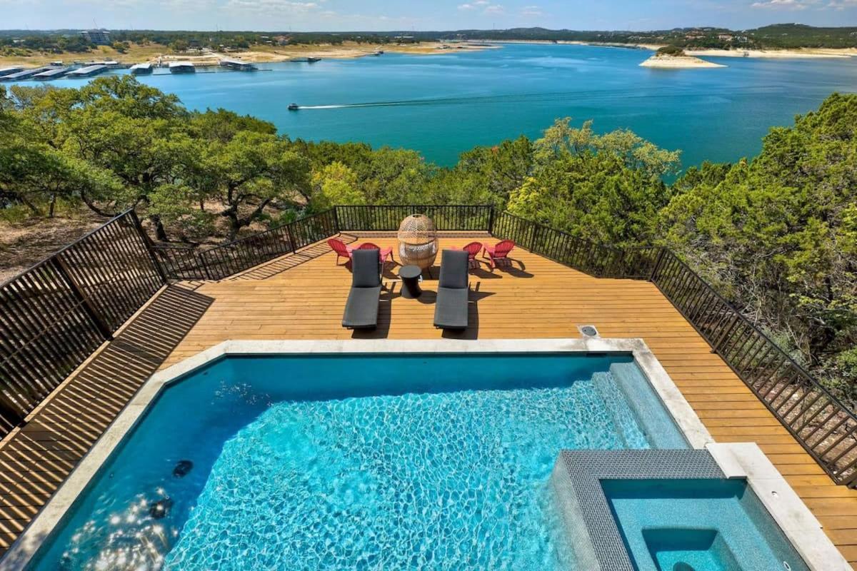 Atlantis On Lake Travis Pool Hot Tub Dock Villa Leander Dış mekan fotoğraf